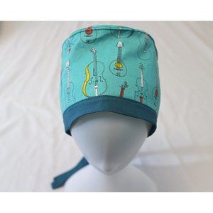 Teal String Instruments Surgical Scrub Cap Dental Chemo Hat